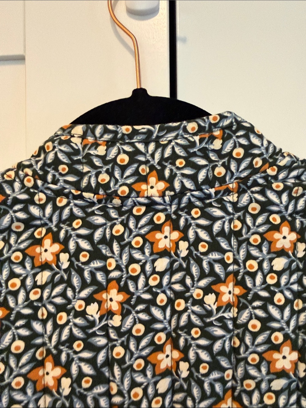 Universal Thread Quilted Floral Bomber Jacket - Green/Yellow - Picture 8 of 8
